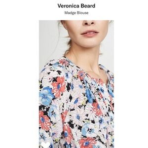 Veronica Beard Madge Silk blouse long sleeve floral